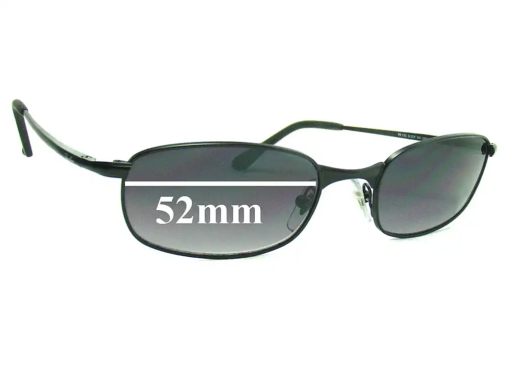 Sunglass Fix Lentilles de Remplacement pour Ray-Ban RB3162 Sleek - 52mm Wide Sunglass Fix Lentilles de Remplacement pour Ray-Ban RB3162 Sleek - 52mm Wide