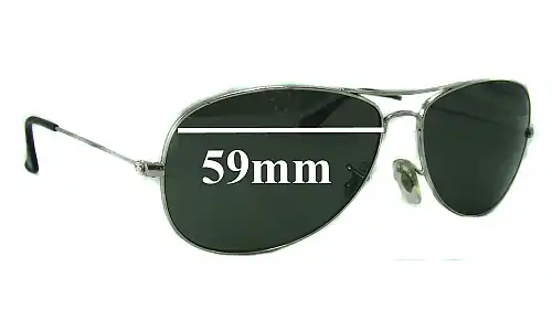 Sunglass Fix Lentilles de Remplacement pour Ray-Ban RB3362 Cockpit - 59mm Wide Ray-Ban RB3362 Cockpit Lentilles de Remplacement 59mm wide
