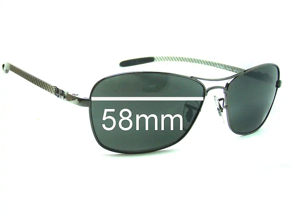 Sunglass Fix Lentilles de Remplacement pour Ray-Ban RB8302 Tech - 58mm Wide Sunglass Fix Lentilles de Remplacement pour Ray-Ban RB8302 Tech - 58mm Wide