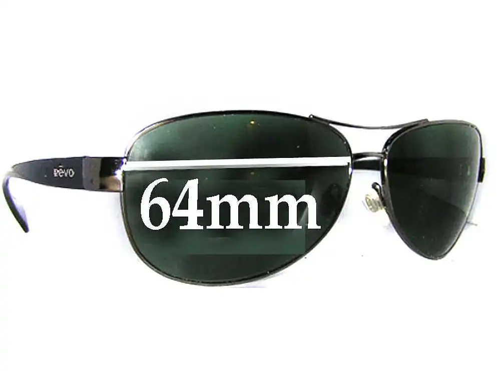Sunglass Fix Verres de Remplacement pour Revo 3062 - 64mm Wide Sunglass Fix Verres de Remplacement pour Revo 3062 - 64mm Wide