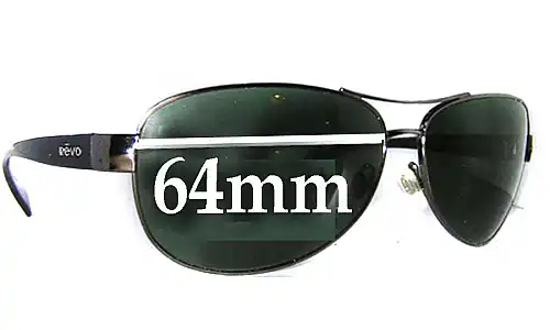 Sunglass Fix Verres de Remplacement pour Revo 3062 - 64mm Wide Sunglass Fix Verres de Remplacement pour Revo 3062 - 64mm Wide