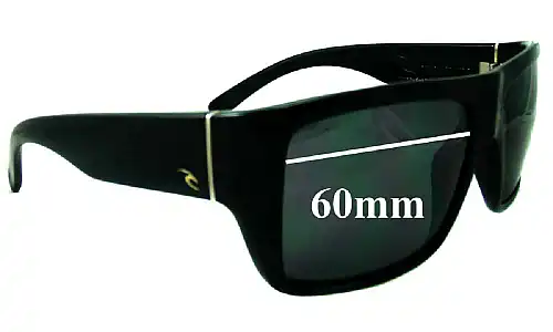 Sunglass Fix Lentilles de Remplacement pour Rip Curl Raglan - 60mm Wide Rip Curl Raglan Lentilles de Remplacement 60mm wide