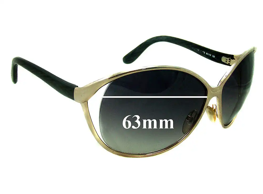 Sunglass Fix Verres de Remplacement pour Tom Ford Yvette TF89 - 63mm Wide Sunglass Fix Verres de Remplacement pour Tom Ford Yvette TF89 - 63mm Wide
