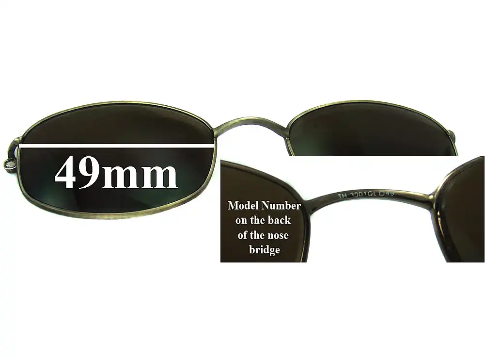 Sunglass Fix Verres de Remplacement pour Tommy Hilfiger TH 3001 Clip On - 49mm Wide Sunglass Fix Verres de Remplacement pour Tommy Hilfiger TH 3001 Clip On - 49mm Wide