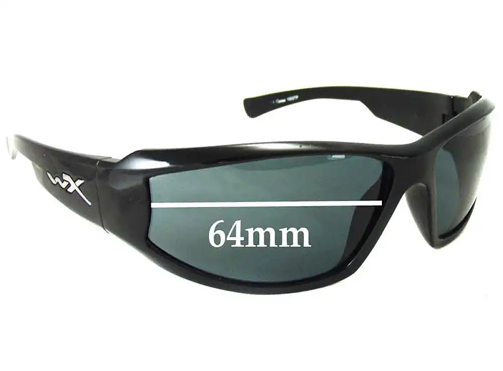 Sunglass Fix Verres de Remplacement pour Wiley X Wiley X Jake - 64mm Wide Sunglass Fix Verres de Remplacement pour Wiley X Wiley X Jake - 64mm Wide