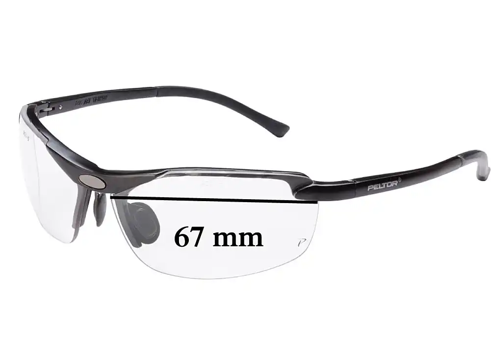 Sunglass Fix Verres de Remplacement pour Peltor LE400 - 67mm Wide Sunglass Fix Verres de Remplacement pour Peltor LE400 - 67mm Wide