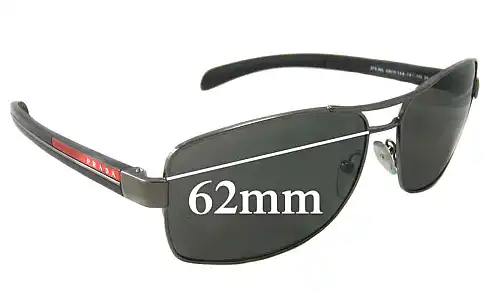 Sunglass Fix Lentilles de Remplacement pour Prada SPS50L - 62mm Wide Prada SPS50L Lentilles de Remplacement 62mm wide