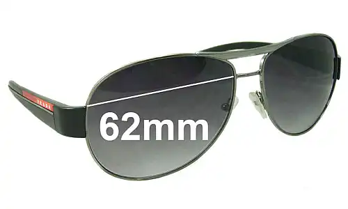Sunglass Fix Lentilles de Remplacement pour Prada SPS51L & PS51LS - 62mm Wide Prada SPS51L & PS51LS Lentilles de Remplacement 62mm wide