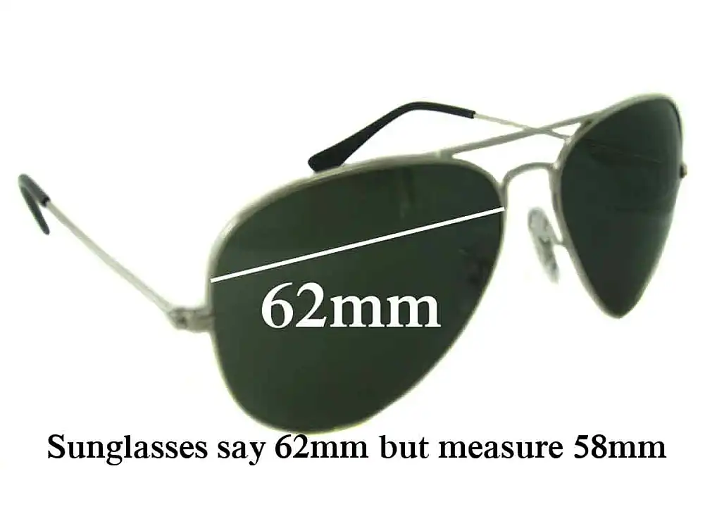Sunglass Fix Lentilles de Remplacement pour Ray-Ban B&L RB1103 - 62mm Wide Sunglass Fix Lentilles de Remplacement pour Ray-Ban B&L RB1103 - 62mm Wide