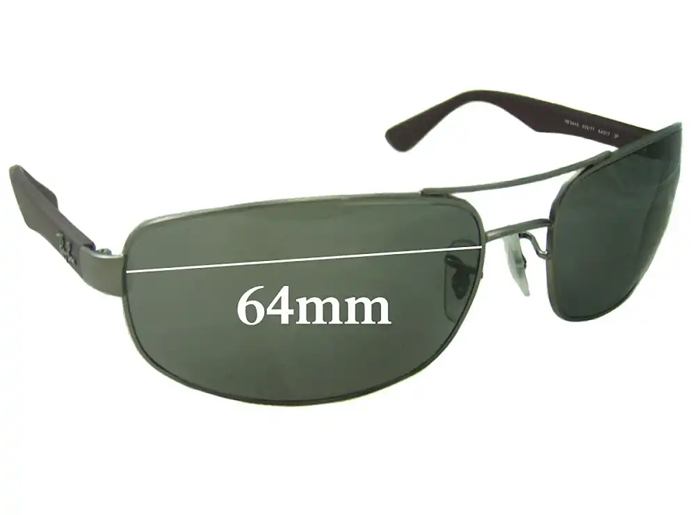 Sunglass Fix Lentilles de Remplacement pour Ray-Ban RB3445 - 64mm Wide Sunglass Fix Lentilles de Remplacement pour Ray-Ban RB3445 - 64mm Wide