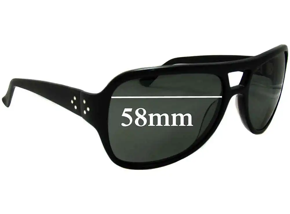 Sunglass Fix Verres de Remplacement pour Blinde Ruben The Cuban - 58mm Wide Sunglass Fix Verres de Remplacement pour Blinde Ruben The Cuban - 58mm Wide