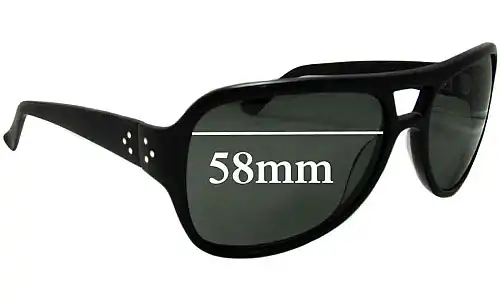 Sunglass Fix Verres de Remplacement pour Blinde Ruben The Cuban - 58mm Wide Sunglass Fix Verres de Remplacement pour Blinde Ruben The Cuban - 58mm Wide
