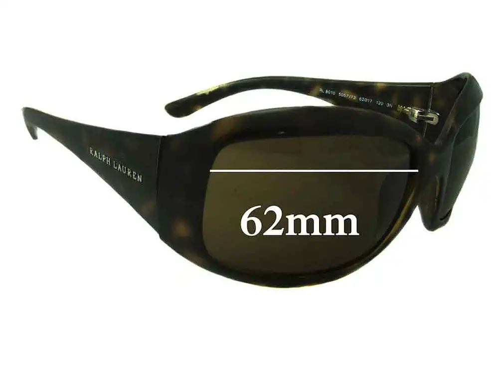 Sunglass Fix Lentilles de Remplacement pour Polo RL 8010 - 62mm Wide Sunglass Fix Lentilles de Remplacement pour Polo RL 8010 - 62mm Wide