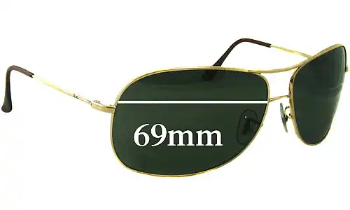 Sunglass Fix Lentilles de Remplacement pour Ray-Ban RB3267 - 69mm Wide Ray-Ban RB3267 Lentilles de Remplacement 69mm wide