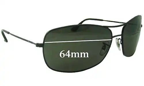 Sunglass Fix Lentilles de Remplacement pour Ray-Ban RB3322 - 64mm Wide Ray-Ban RB3322 Lentilles de Remplacement 64mm wide