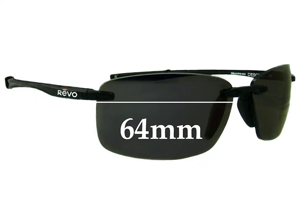 Sunglass Fix Lentilles de Remplacement pour Revo RE4059 Descend - 64mm Wide Sunglass Fix Lentilles de Remplacement pour Revo RE4059 Descend - 64mm Wide
