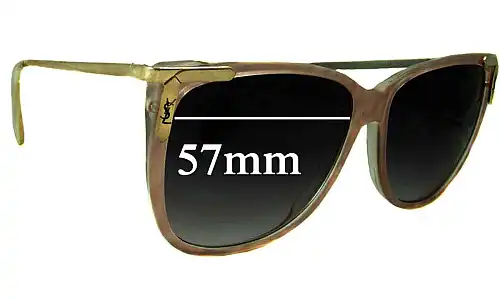 Sunglass Fix Verres de Remplacement pour Yves Saint Laurent Unknown Model - 57mm Wide Sunglass Fix Verres de Remplacement pour Yves Saint Laurent Unknown Model - 57mm Wide