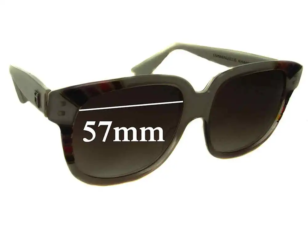 Sunglass Fix Lentilles de Remplacement pour Emmanuelle Khanh 8080 - 57mm Wide Sunglass Fix Lentilles de Remplacement pour Emmanuelle Khanh 8080 - 57mm Wide