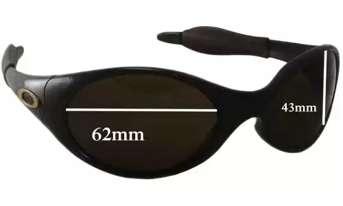 Sunglass Fix Lentilles de Remplacement pour Oakley Eye Jacket - 62mm Wide Oakley Eye Jacket Lentilles de Remplacement 62mm wide