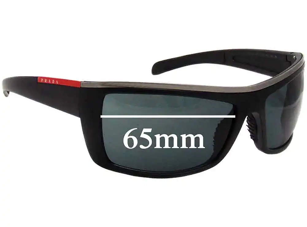 Sunglass Fix Verres de Remplacement pour Prada SPS02H & PS02HS - 65mm Wide Sunglass Fix Verres de Remplacement pour Prada SPS02H & PS02HS - 65mm Wide