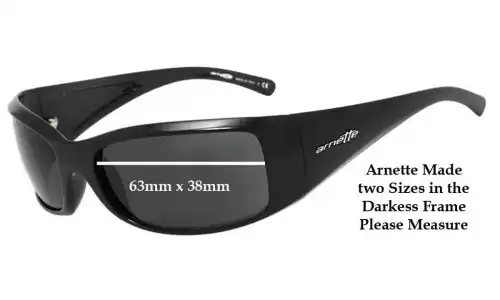 Sunglass Fix Lentilles de Remplacement pour Arnette Darkness AN4121 - 63mm Wide Arnette Darkness AN4121 Lentilles de Remplacement 63mm wide