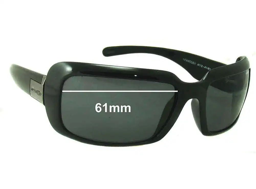 Sunglass Fix Verres de Remplacement pour Arnette Infamous II AN4112 - 61mm Wide Sunglass Fix Verres de Remplacement pour Arnette Infamous II AN4112 - 61mm Wide