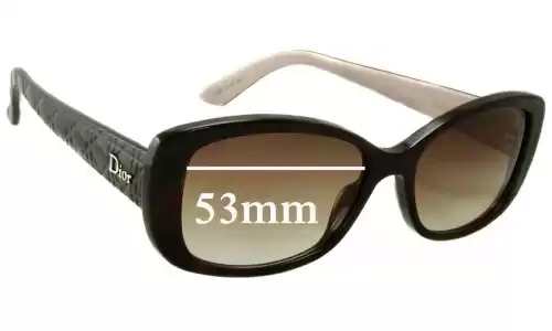 Christian Dior Lady In Dior 2 Replacement Lenses 53mm Christian Dior Lady In Dior 2 Replacement Sunglass Lenses - 53mm Wide