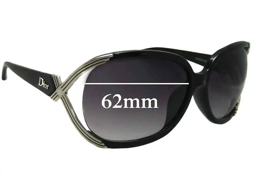 Sunglass Fix Lentilles de Remplacement pour Christian Dior Sydney - 62mm Wide Sunglass Fix Lentilles de Remplacement pour Christian Dior Sydney - 62mm Wide