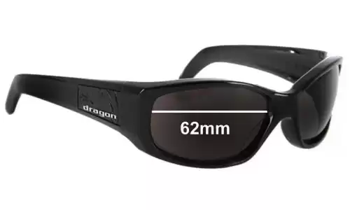 Sunglass Fix Verres de Remplacement pour Dragon Casino - 62mm Wide Sunglass Fix Verres de Remplacement pour Dragon Casino - 62mm Wide