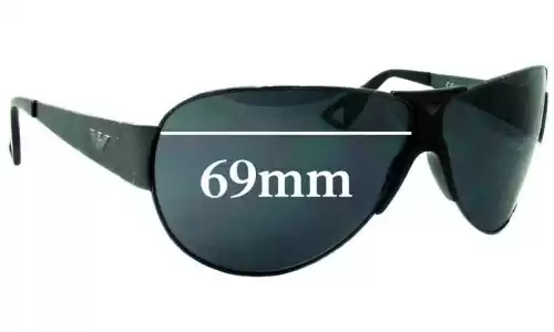 Sunglass Fix Verres de Remplacement pour Emporio Armani EA9532/S - 69mm Wide Sunglass Fix Verres de Remplacement pour Emporio Armani EA9532/S - 69mm Wide