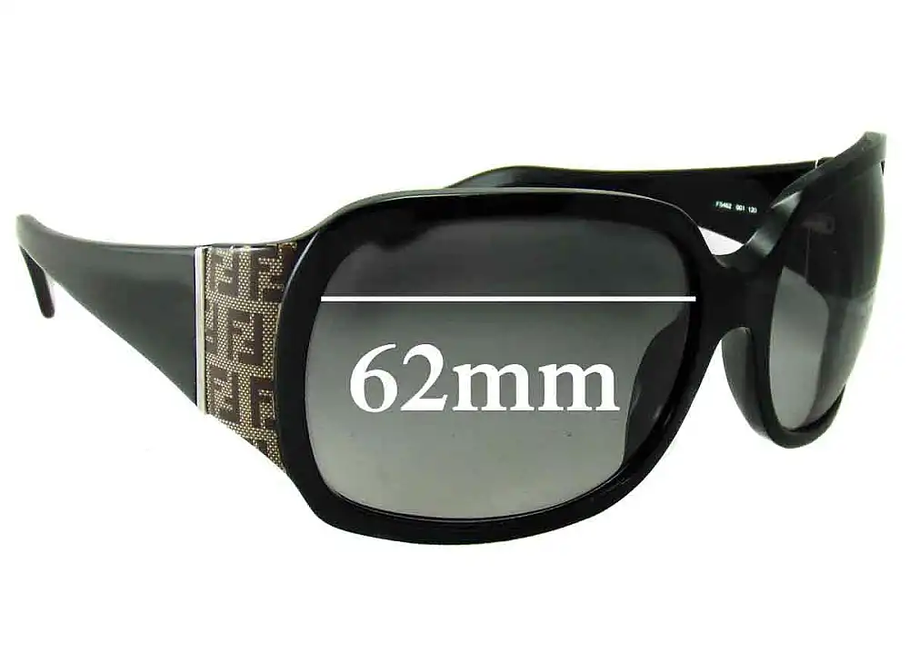 Sunglass Fix Verres de Remplacement pour Fendi FS 462 - 62mm Wide Sunglass Fix Verres de Remplacement pour Fendi FS 462 - 62mm Wide