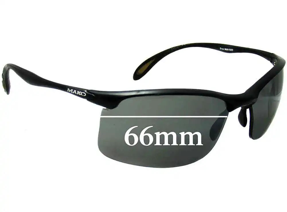 Sunglass Fix Verres de Remplacement pour Mako Diver 9525 - 66mm Wide Sunglass Fix Verres de Remplacement pour Mako Diver 9525 - 66mm Wide