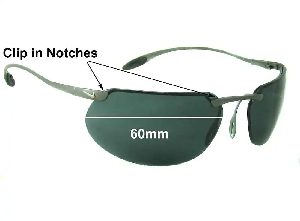 Sunglass Fix Verres de Remplacement pour Nike EG0032 Hyperion S.R II - 61mm Wide Sunglass Fix Verres de Remplacement pour Nike EG0032 Hyperion S.R II - 61mm Wide