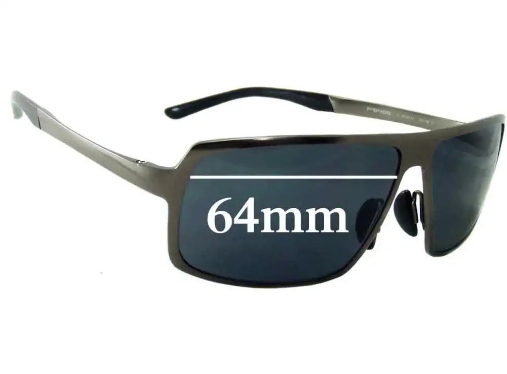 Sunglass Fix Verres de Remplacement pour Porsche P 8495 - 64mm Wide Sunglass Fix Verres de Remplacement pour Porsche P 8495 - 64mm Wide