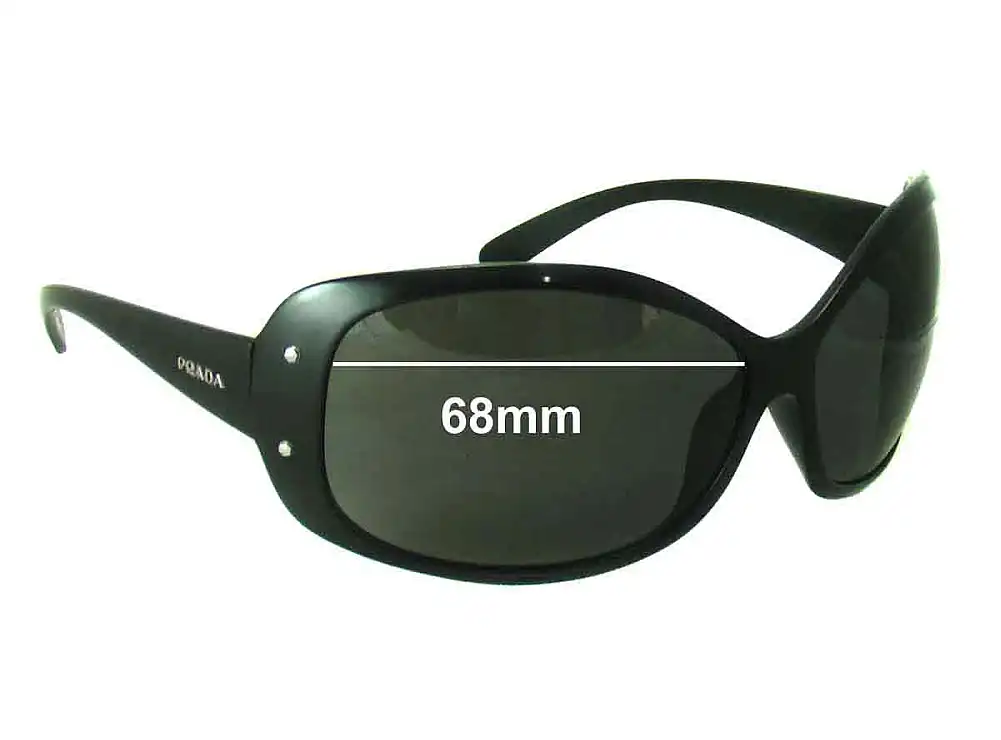 Sunglass Fix Lentilles de Remplacement pour Prada SPR04F NOT 1AB1A1 or 2AU3N1 or 3BU2V1 - 68mm Wide Sunglass Fix Lentilles de Remplacement pour Prada SPR04F NOT 1AB1A1 or 2AU3N1 or 3BU2V1 - 68mm Wide