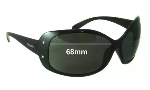 Sunglass Fix Lentilles de Remplacement pour Prada SPR04F NOT 1AB1A1 or 2AU3N1 or 3BU2V1 - 68mm Wide Prada SPR04F NOT 1AB1A1 or 2AU3N1 or 3BU2V1 Lentilles de Remplacement 68mm wide