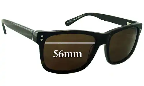 Sunglass Fix Lentilles de Remplacement pour Country Road CR Sun Rx 06 - 56mm Wide Country Road CR Sun Rx 06 Lentilles de Remplacement 56mm wide