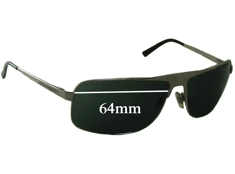 Sunglass Fix Verres de Remplacement pour Dolce & Gabbana DG2022 - 64mm Wide Sunglass Fix Verres de Remplacement pour Dolce & Gabbana DG2022 - 64mm Wide