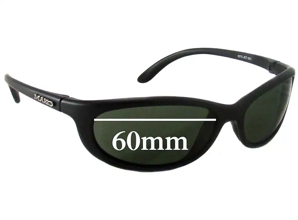 Sunglass Fix Verres de Remplacement pour Mako Jet - 60mm Wide Sunglass Fix Verres de Remplacement pour Mako Jet - 60mm Wide
