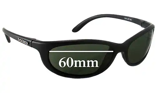 Sunglass Fix Verres de Remplacement pour Mako Jet - 60mm Wide Sunglass Fix Verres de Remplacement pour Mako Jet - 60mm Wide