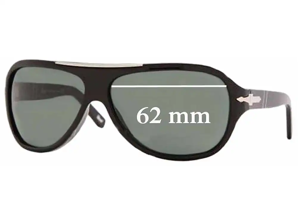 Sunglass Fix Verres de Remplacement pour Persol 2890-S - 62mm Wide Sunglass Fix Verres de Remplacement pour Persol 2890-S - 62mm Wide