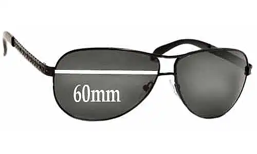 Sunglass Fix Lentilles de Remplacement pour Prada SPR56I - 60mm Wide Prada SPR56I Lentilles de Remplacement 60mm wide