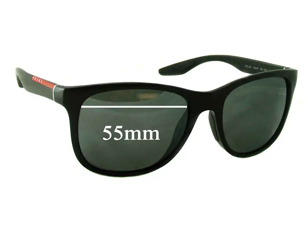 Sunglass Fix Verres de Remplacement pour Prada SPS03O & PS03OS - 55mm Wide Sunglass Fix Verres de Remplacement pour Prada SPS03O & PS03OS - 55mm Wide
