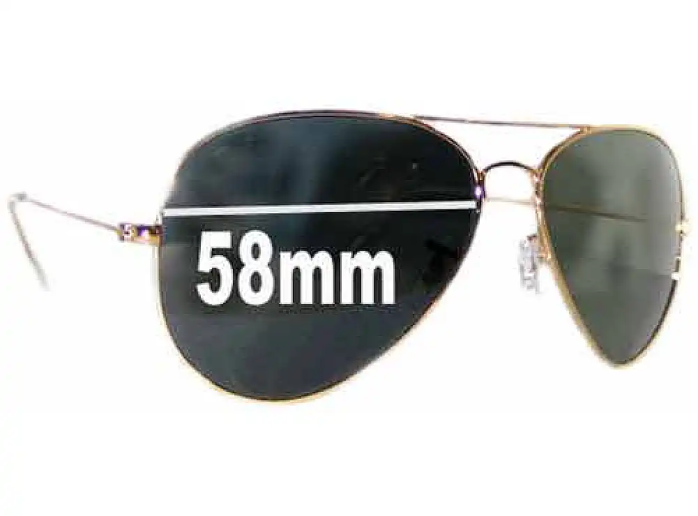 Sunglass Fix Lentilles de Remplacement pour Ray-Ban RB8023 Aviator - 58mm Wide Sunglass Fix Lentilles de Remplacement pour Ray-Ban RB8023 Aviator - 58mm Wide