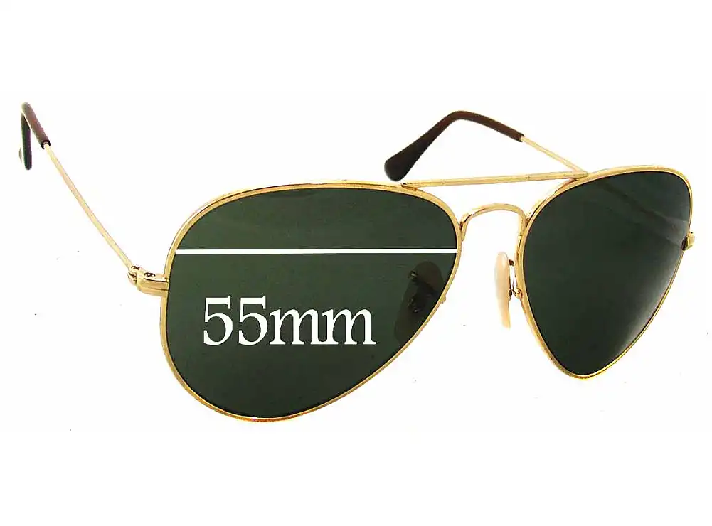 Sunglass Fix Lentilles de Remplacement pour Ray-Ban RB8041 - 55mm Wide Sunglass Fix Lentilles de Remplacement pour Ray-Ban RB8041 - 55mm Wide
