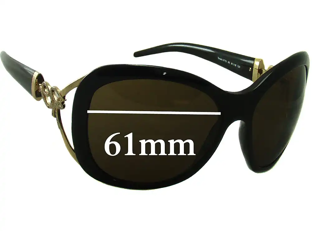Sunglass Fix Verres de Remplacement pour Roberto Cavalli Tenaro 377S - 61mm Wide Sunglass Fix Verres de Remplacement pour Roberto Cavalli Tenaro 377S - 61mm Wide