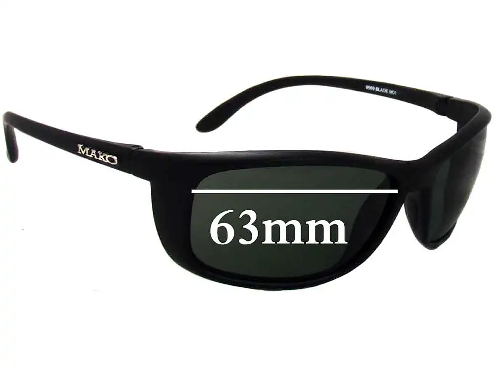 Sunglass Fix Verres de Remplacement pour Mako Blade 9569 - 63mm Wide Sunglass Fix Verres de Remplacement pour Mako Blade 9569 - 63mm Wide
