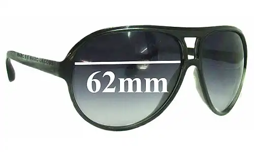 Sunglass Fix Verres de Remplacement pour Marc by Marc Jacobs MMJ 135/S - 62mm Wide Sunglass Fix Verres de Remplacement pour Marc by Marc Jacobs MMJ 135/S - 62mm Wide