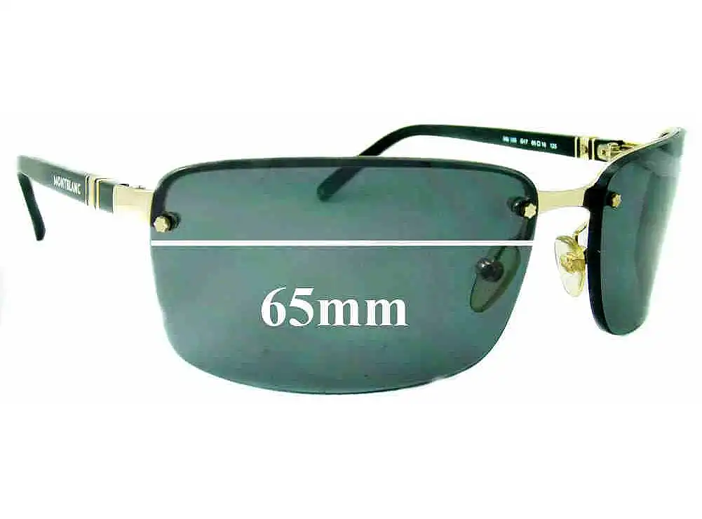 Sunglass Fix Lentilles de Remplacement pour Montblanc MB 33S - 65mm Wide Sunglass Fix Lentilles de Remplacement pour Montblanc MB 33S - 65mm Wide