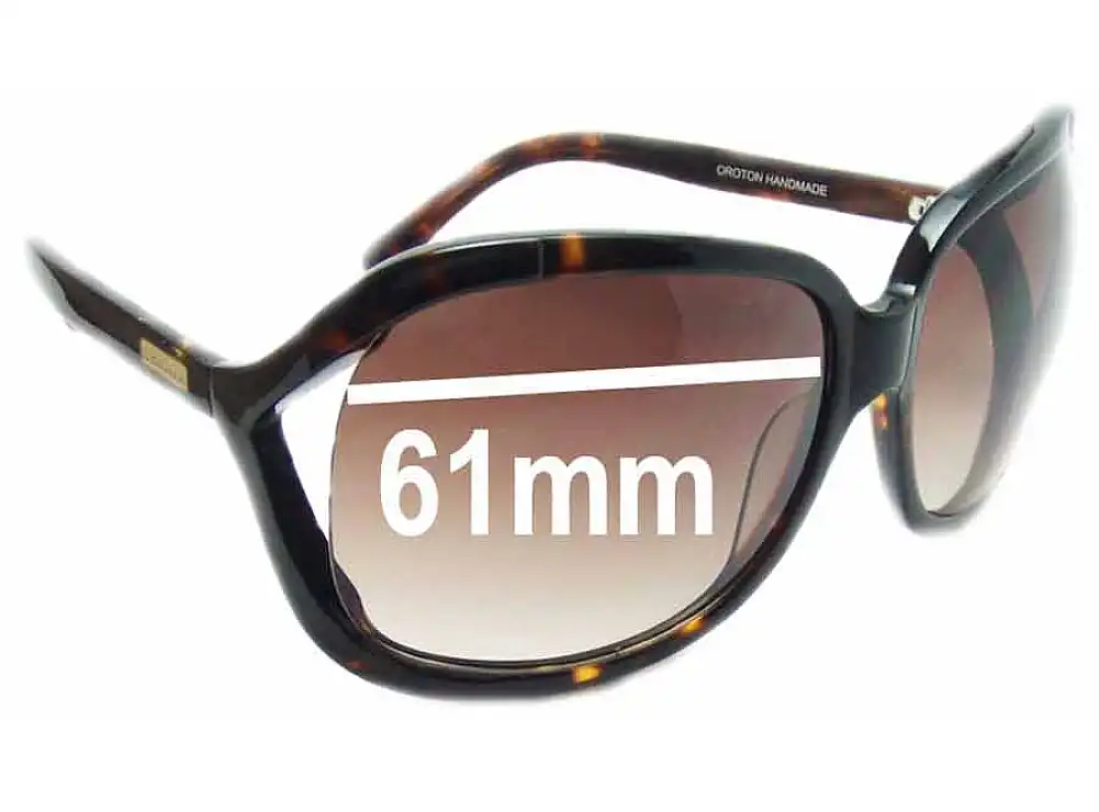 Sunglass Fix Verres de Remplacement pour Oroton Cosmopolitan - 61mm Wide Sunglass Fix Verres de Remplacement pour Oroton Cosmopolitan - 61mm Wide